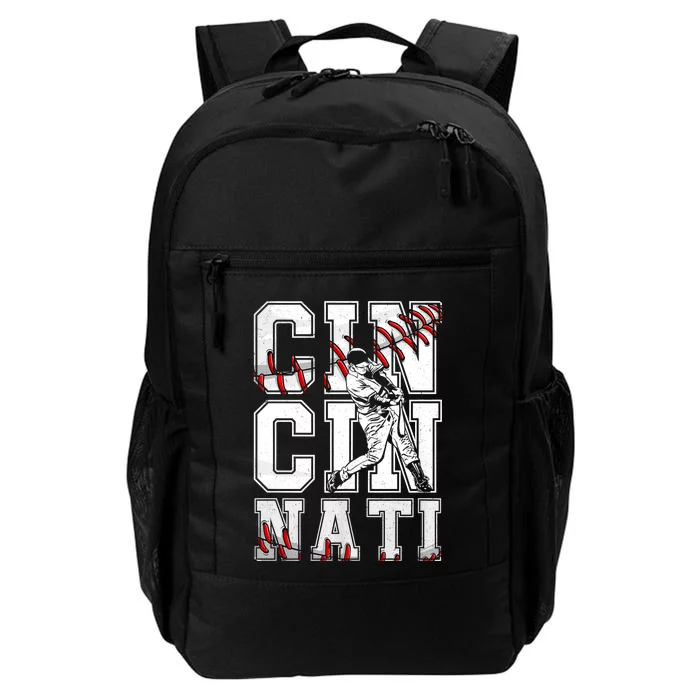 Cincinnati Retro Baseball Lover Met At Game Day Daily Commute Backpack