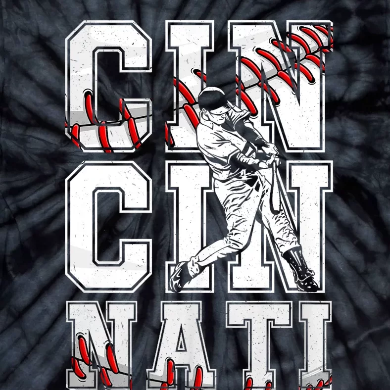 Cincinnati Retro Baseball Lover Met At Game Day Tie-Dye T-Shirt