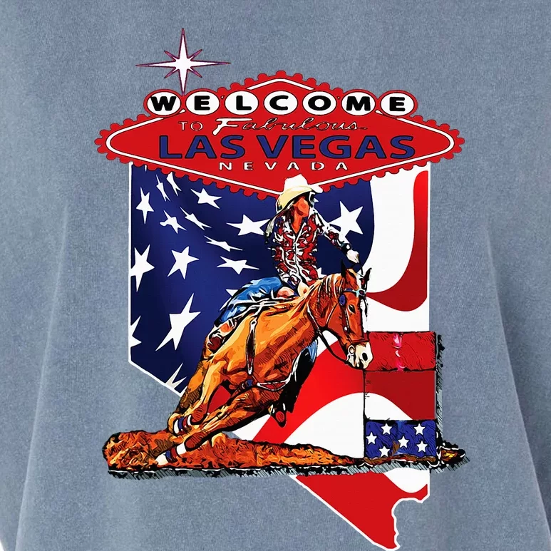 Championship Rodeo Barrel Racing Las Vegas Nevada Souvenir Garment-Dyed Women's Muscle Tee