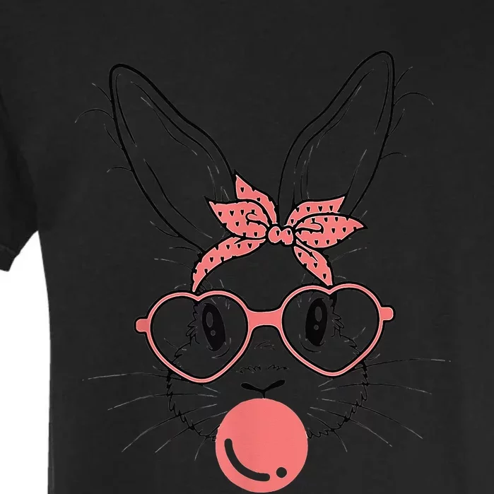 Cute Rabbit Bunny Blowing Bubble Gum Easter Day Garment-Dyed Heavyweight T-Shirt