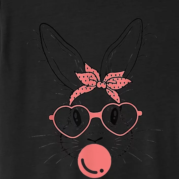 Cute Rabbit Bunny Blowing Bubble Gum Easter Day ChromaSoft Performance T-Shirt