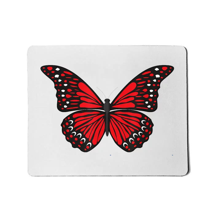 Cute Red Butterfly Mousepad