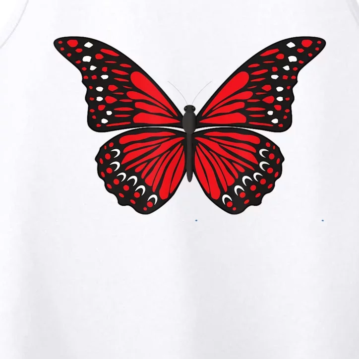 Cute Red Butterfly Performance Tank