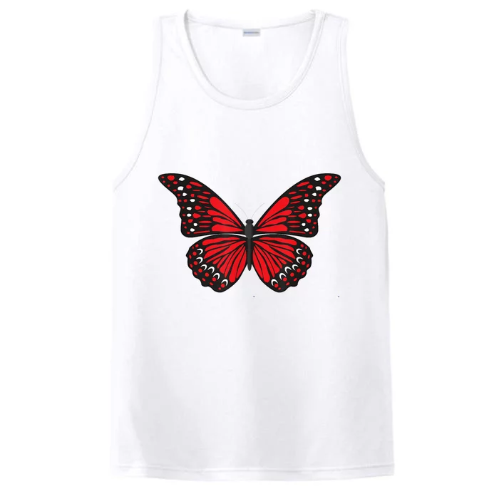 Cute Red Butterfly Performance Tank