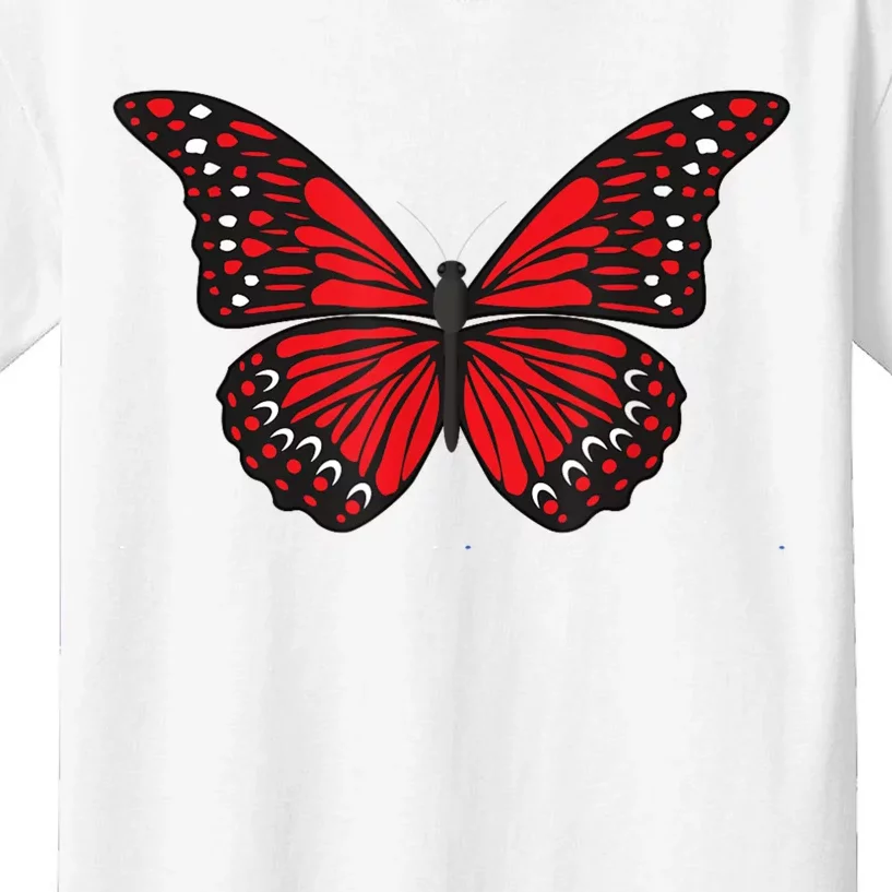 Cute Red Butterfly Kids T-Shirt