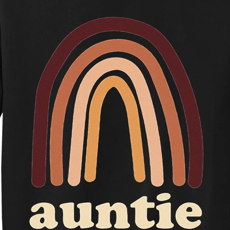 Cute Rainbow Boho Auntie Minimal Pocket Design Aunt Love Tall Sweatshirt