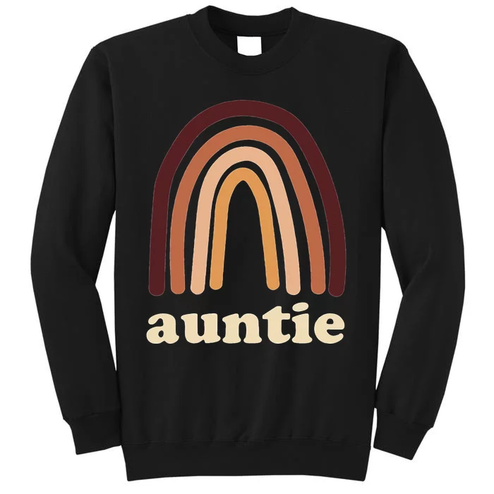 Cute Rainbow Boho Auntie Minimal Pocket Design Aunt Love Tall Sweatshirt