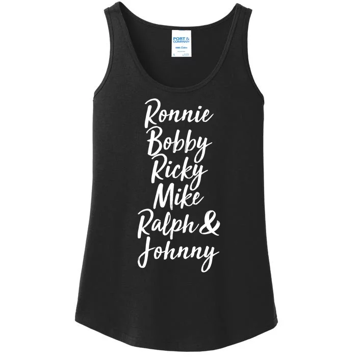 Cool Ronnie Bobby Ricky Mike Ralph And Johnny Ladies Essential Tank