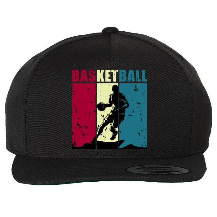 Classic Retro Basketball Wool Snapback Cap