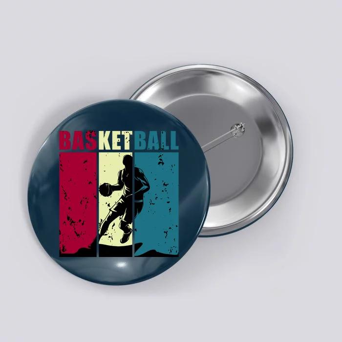 Classic Retro Basketball Button