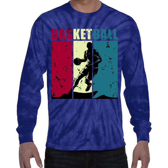 Classic Retro Basketball Tie-Dye Long Sleeve Shirt