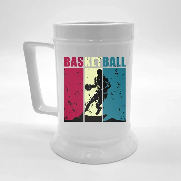 Classic Retro Basketball Front & Back Beer Stein