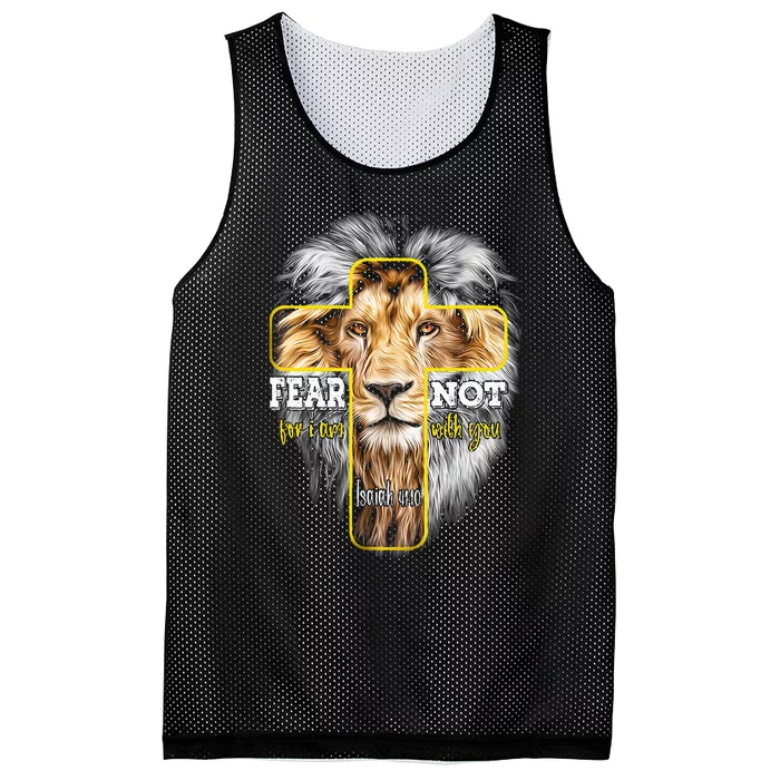 Christian Religious Bible Verse Sayings Lion Fear Scripture Mesh Reversible Basketball Jersey Tank