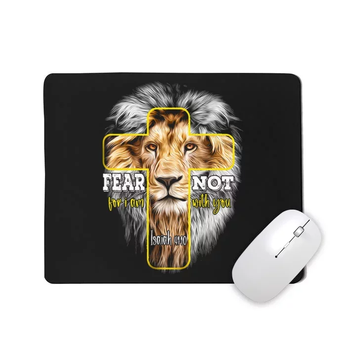 Christian Religious Bible Verse Sayings Lion Fear Scripture Mousepad