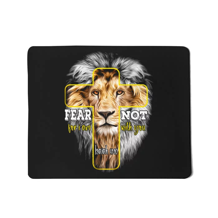 Christian Religious Bible Verse Sayings Lion Fear Scripture Mousepad