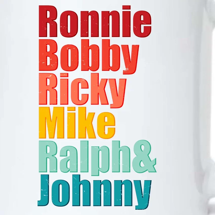 Cool Ronnie Bobby Ricky Mike Ralph And Johnny Black Color Changing Mug