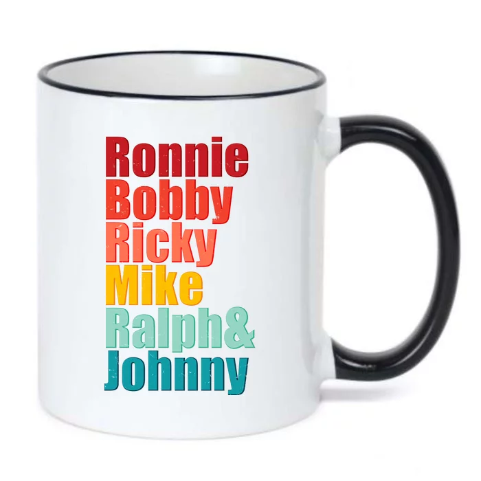 Cool Ronnie Bobby Ricky Mike Ralph And Johnny Black Color Changing Mug