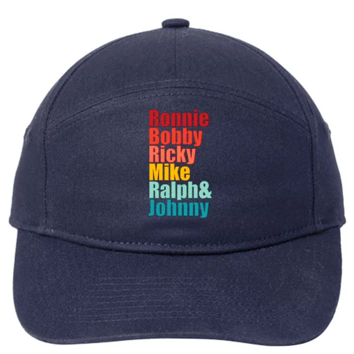 Cool Ronnie Bobby Ricky Mike Ralph And Johnny 7-Panel Snapback Hat