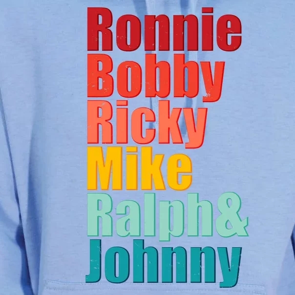 Cool Ronnie Bobby Ricky Mike Ralph And Johnny Unisex Surf Hoodie