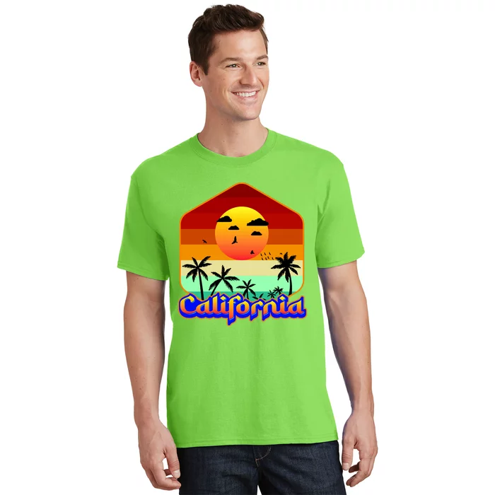 California Retro Beach Sunset Logo T-Shirt