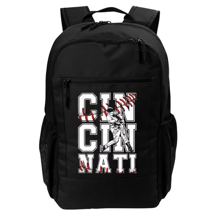 Cincinnati Retro Baseball Lover Met At Game Day Daily Commute Backpack