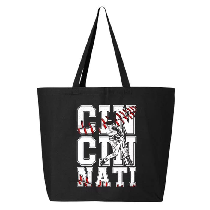 Cincinnati Retro Baseball Lover Met At Game Day 25L Jumbo Tote