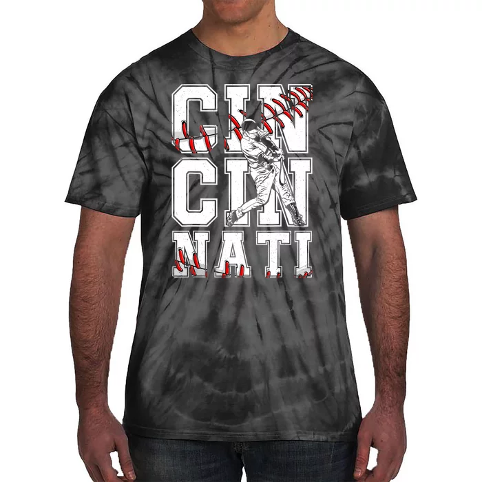 Cincinnati Retro Baseball Lover Met At Game Day Tie-Dye T-Shirt