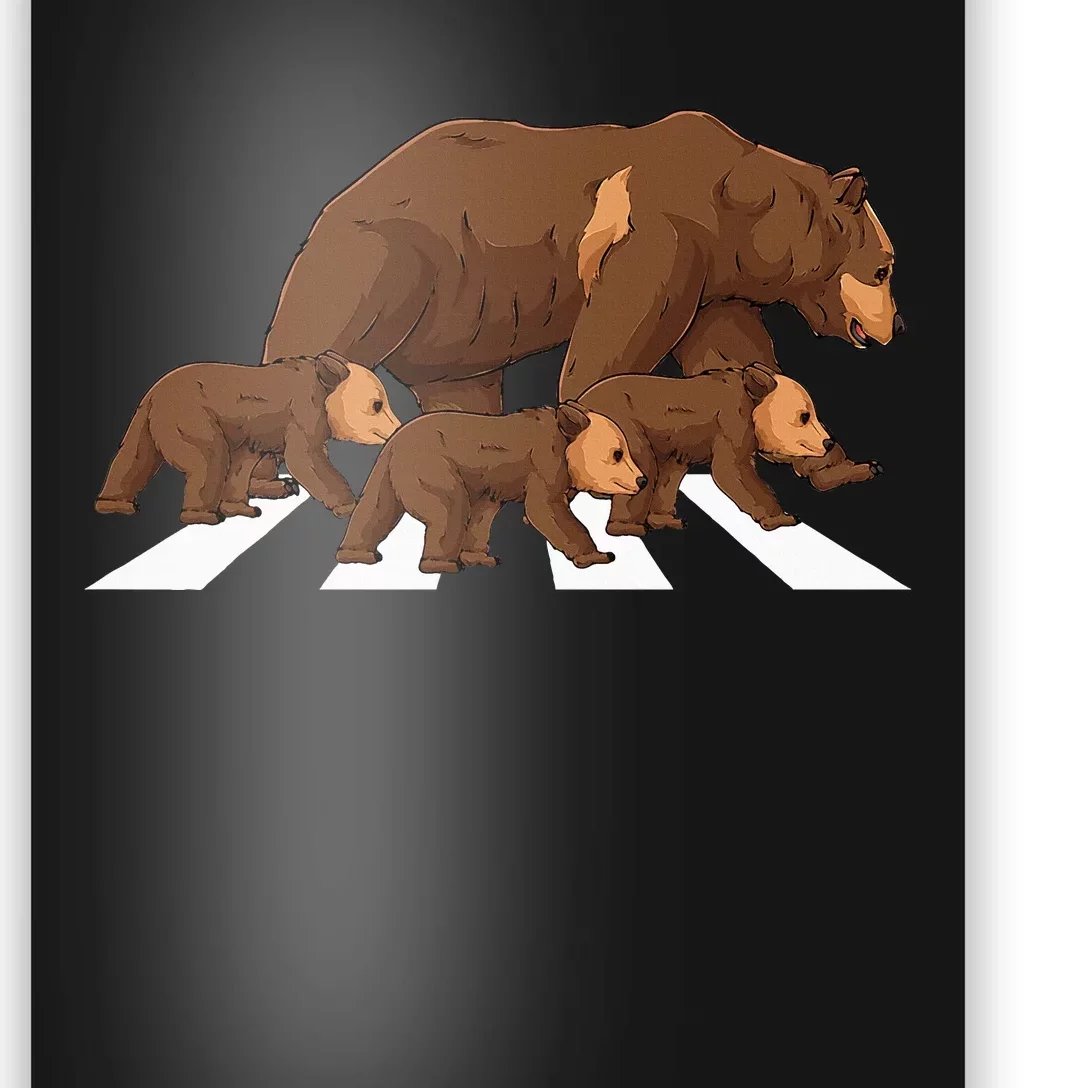 Crossing Road Bear Wildlife Wild Camping Campers Bear Poster