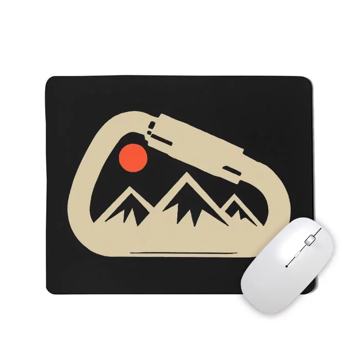 Climbing Rock Bouldering Climb Carabiner Climbers Gifts Mousepad