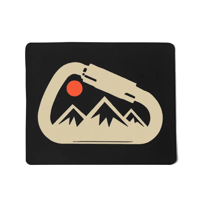 Climbing Rock Bouldering Climb Carabiner Climbers Gifts Mousepad