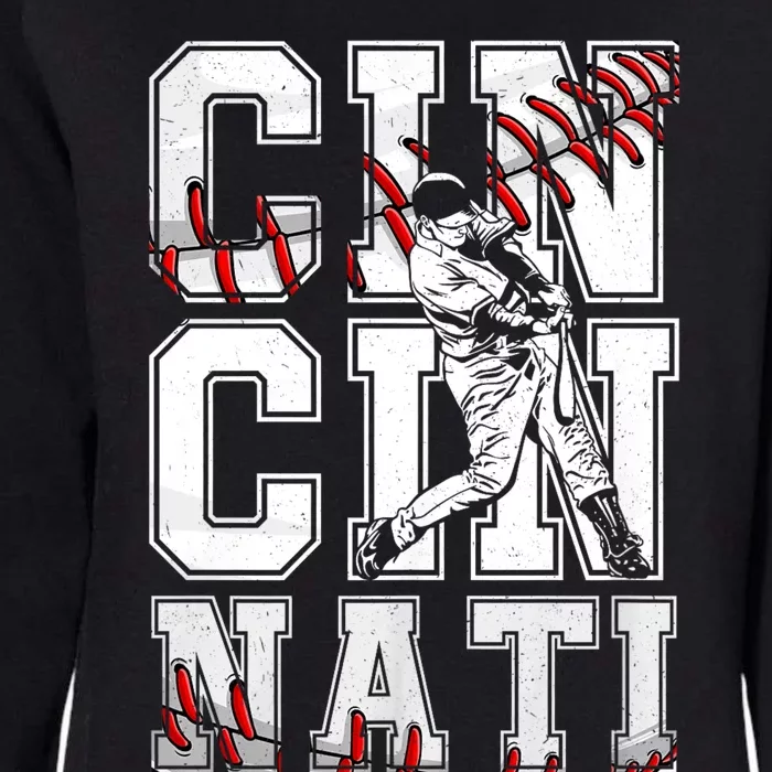 Cincinnati Retro Baseball Lover Met At Game Day Womens California Wash Sweatshirt