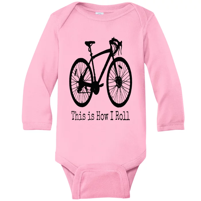 Cycling Road Bike Bicycle Funny Cyclist Baby Long Sleeve Bodysuit