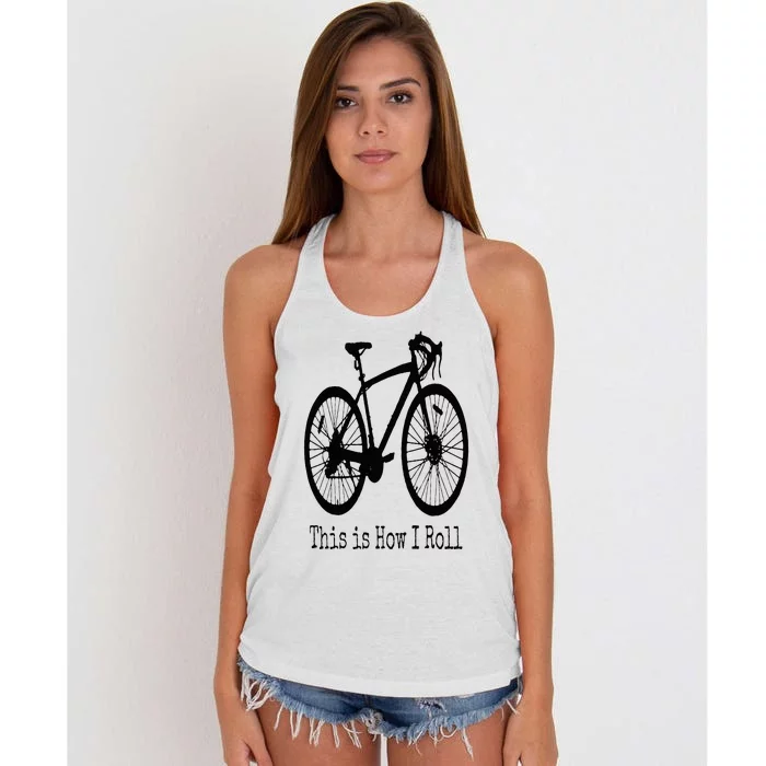 Cycling Road Bike Bicycle Funny Cyclist Women's Knotted Racerback Tank