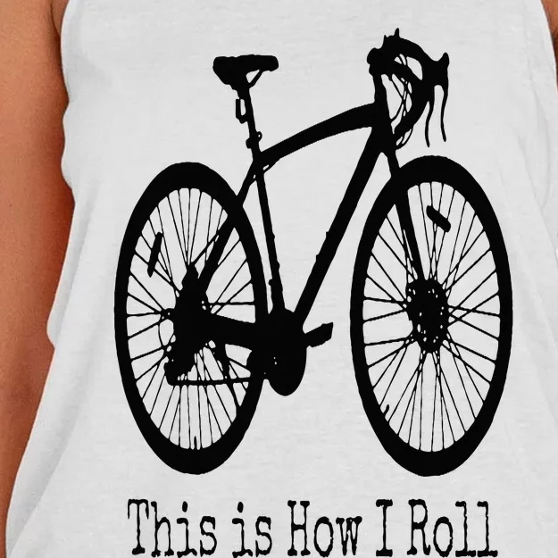 Cycling Road Bike Bicycle Funny Cyclist Women's Knotted Racerback Tank