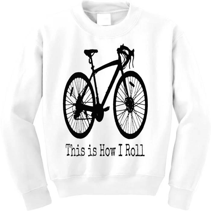 Cycling Road Bike Bicycle Funny Cyclist Kids Sweatshirt