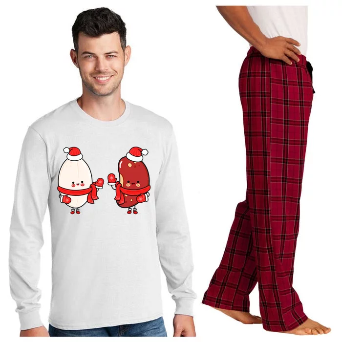 Cute Red Beans And Rice Long Sleeve Pajama Set