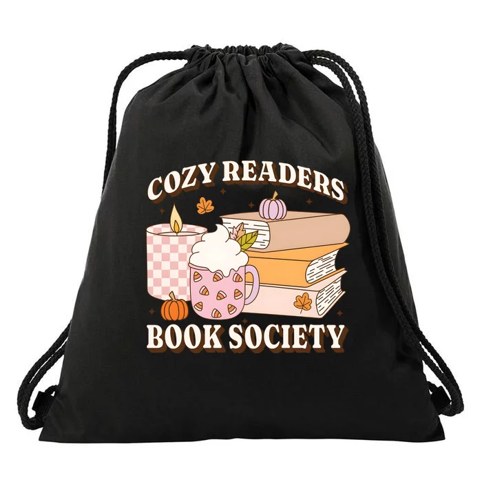 Cozy Readers Book Society Book Lover Bookworm Drawstring Bag