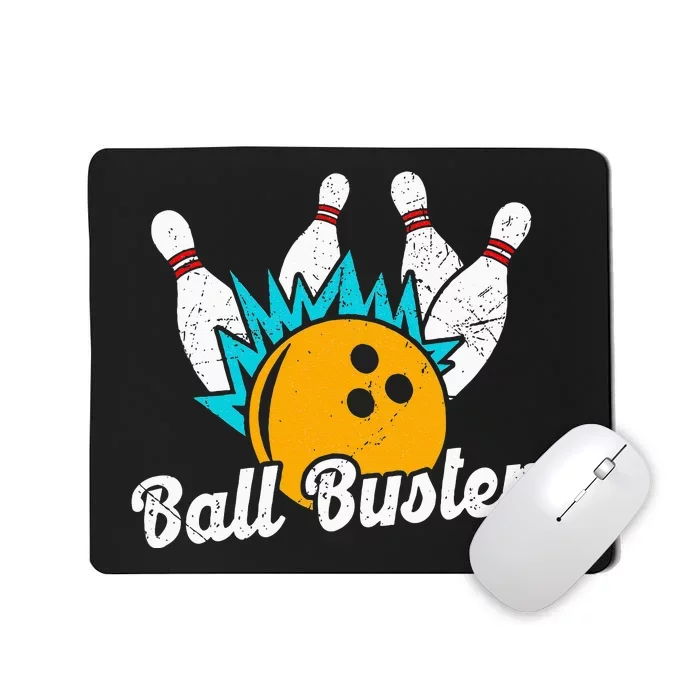 Classic Retro Bowling Team Name Ball Busters League Night Mousepad