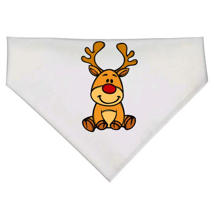 Cute Reindeer Baby Rudolph Red Nose Christmas Xmas USA-Made Doggie Bandana