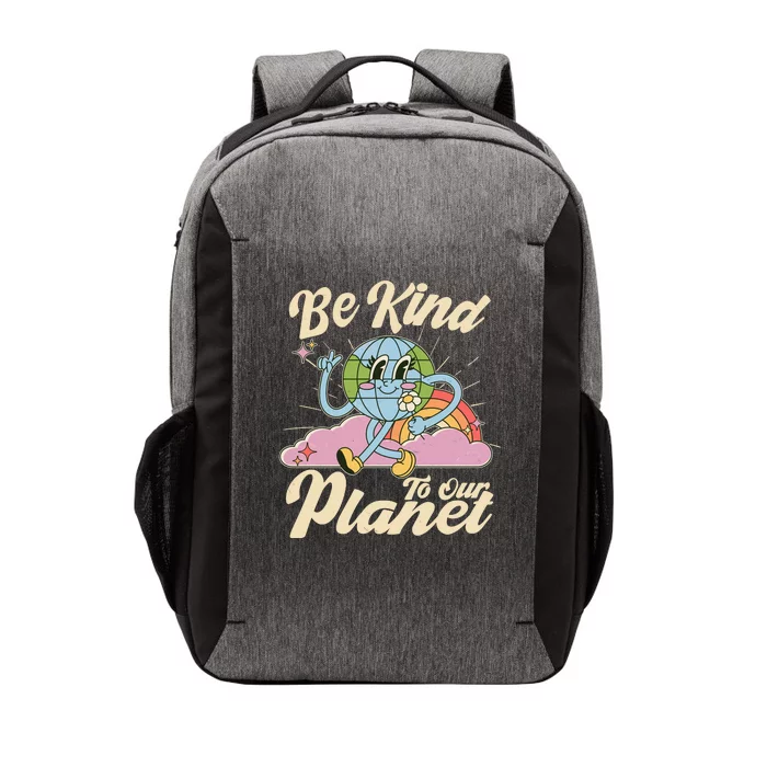 Cute Retro Be Kind To Our Planet Celebrate Earth Day Vector Backpack