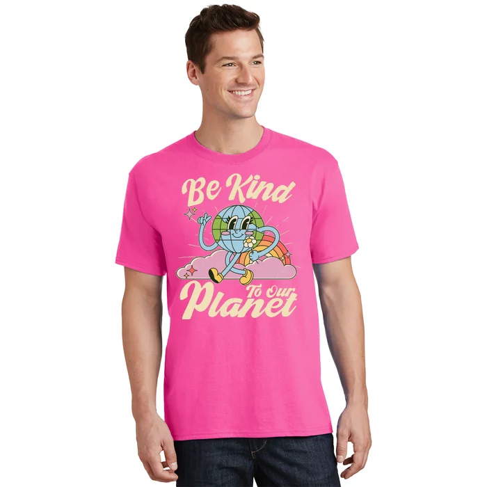 Cute Retro Be Kind To Our Planet Celebrate Earth Day T-Shirt