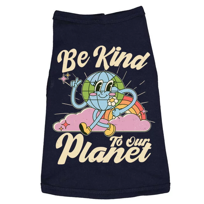 Cute Retro Be Kind To Our Planet Celebrate Earth Day Doggie Tank