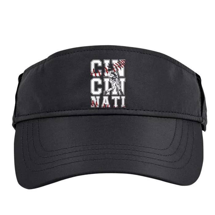 Cincinnati Retro Baseball Lover Met At Game Day Adult Drive Performance Visor