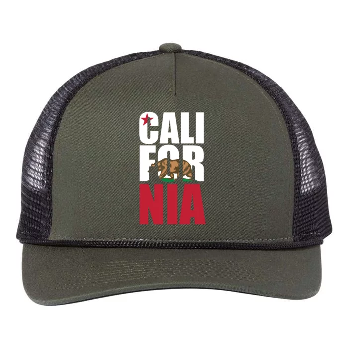 California Republic Bear T Retro Rope Trucker Hat Cap