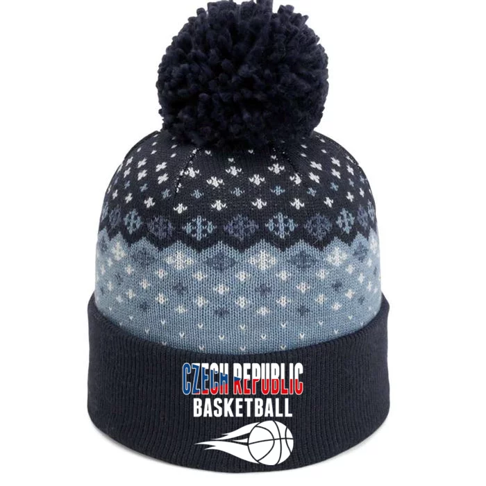 Czech Republic Basketball Lovers Jersey Czech Sport Fans The Baniff Cuffed Pom Beanie