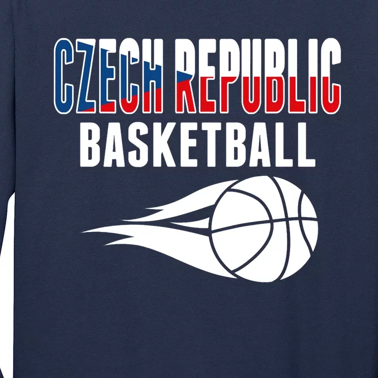 Czech Republic Basketball Lovers Jersey Czech Sport Fans Long Sleeve Shirt