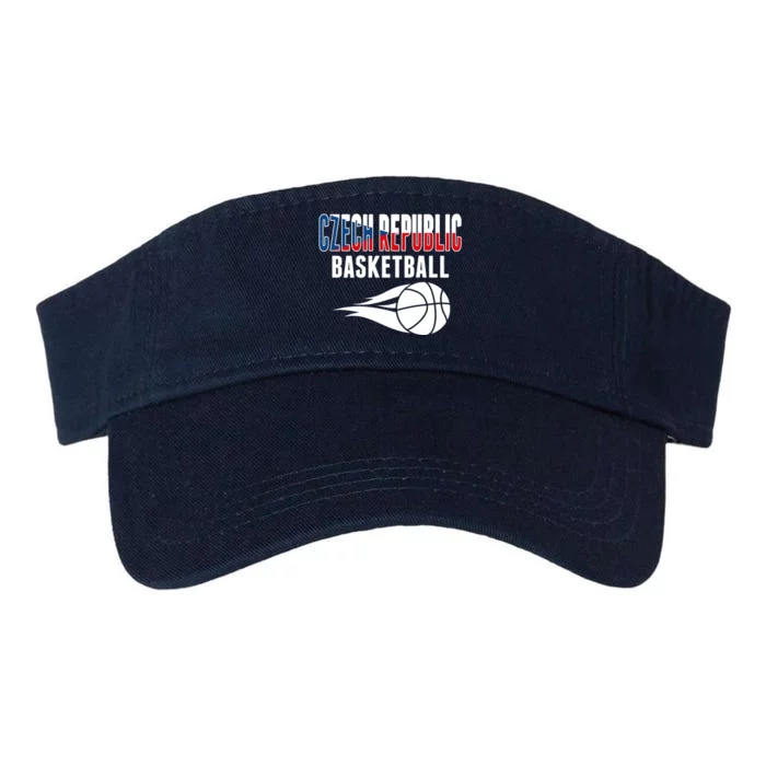 Czech Republic Basketball Lovers Jersey Czech Sport Fans Valucap Bio-Washed Visor