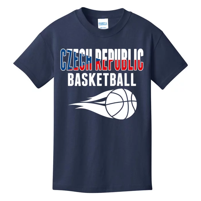 Czech Republic Basketball Lovers Jersey Czech Sport Fans Kids T-Shirt