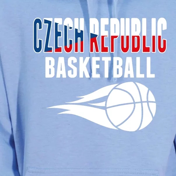 Czech Republic Basketball Lovers Jersey Czech Sport Fans Unisex Surf Hoodie