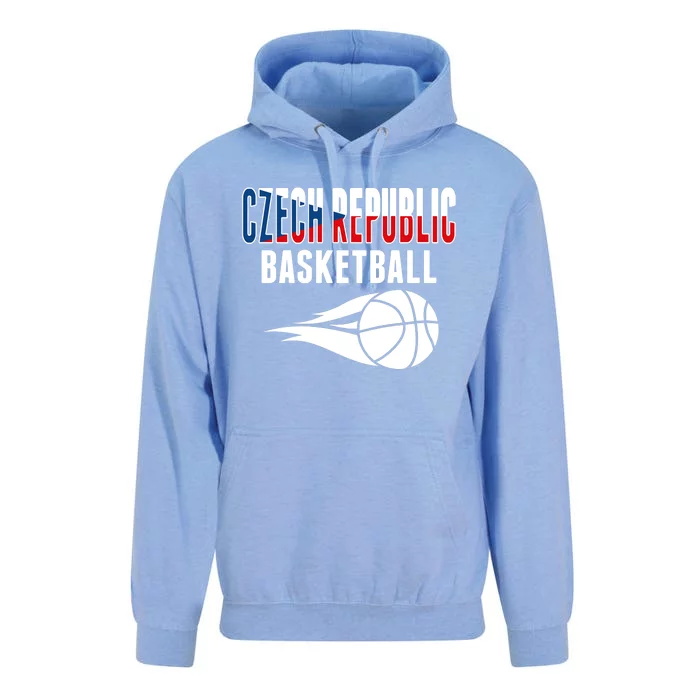 Czech Republic Basketball Lovers Jersey Czech Sport Fans Unisex Surf Hoodie